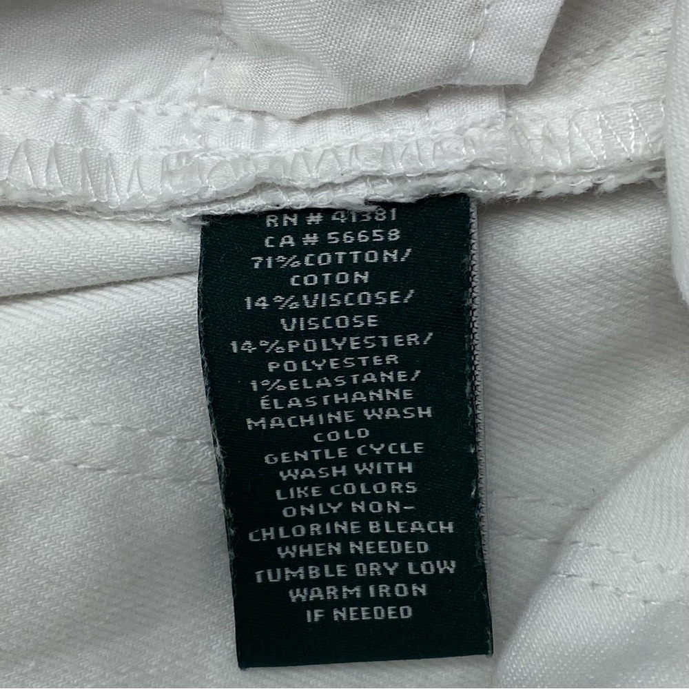 LAUREN RALPH LAUREN LRL Modern Straight Curvy Jeans Women’s Size 8 White - Picture 7 of 15